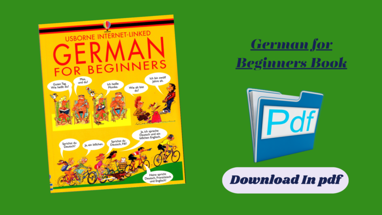 German for Beginners Book