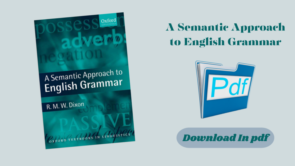 A Semantic Approach to English Grammar - Sahil Education library
