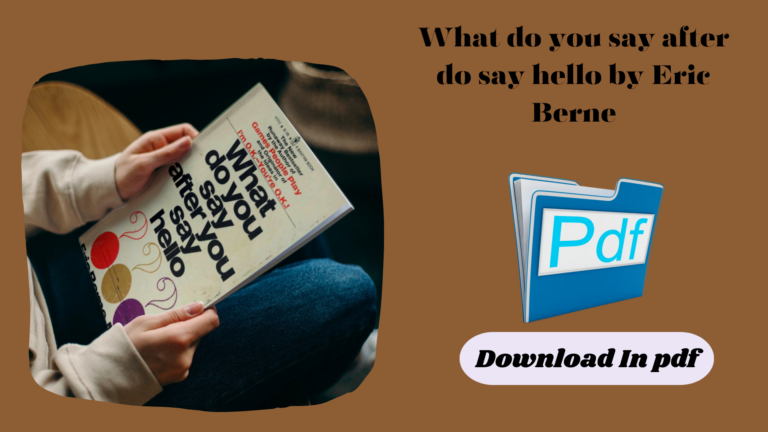 What do you say after do say hello by Eric Berne