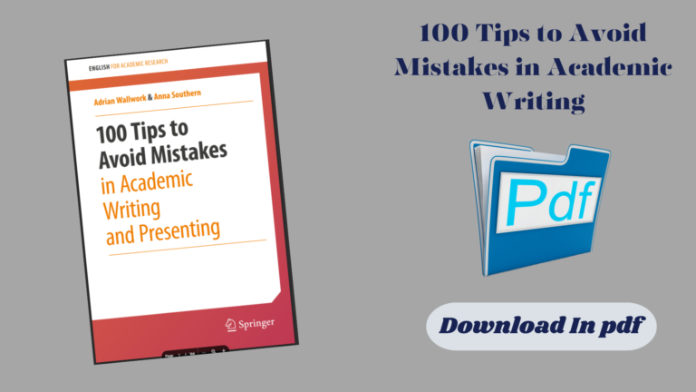 100 Tips to Avoid Mistakes in Academic Writing