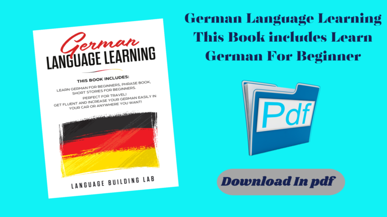 German Language Learning This Book includes Learn German For Beginner