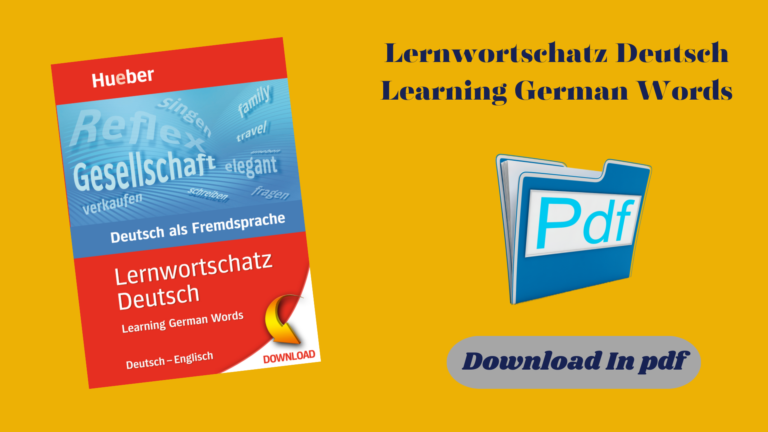 Lernwortschatz Deutsch Learning German Words