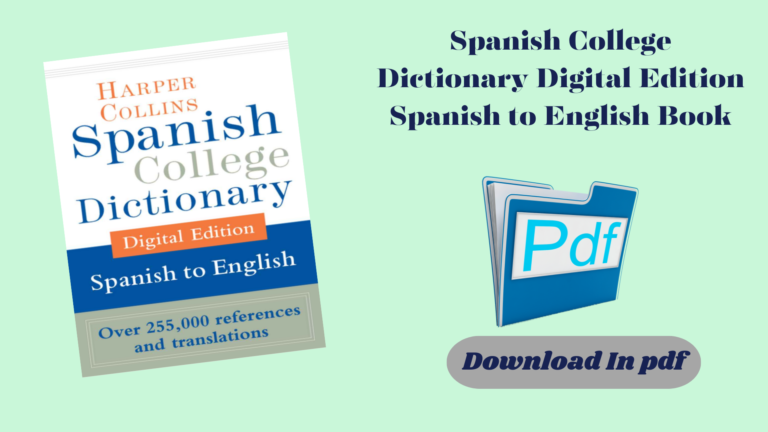 Spanish College Dictionary Digital Edition Spanish to English Book