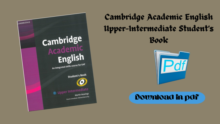 Cambridge Academic English Upper-Intermediate Student’s Book