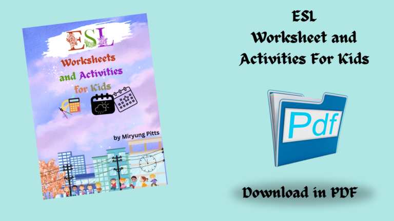 ESL Worksheets and Activities for Kids
