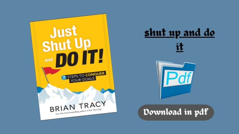 Just Shut Up and DO IT!