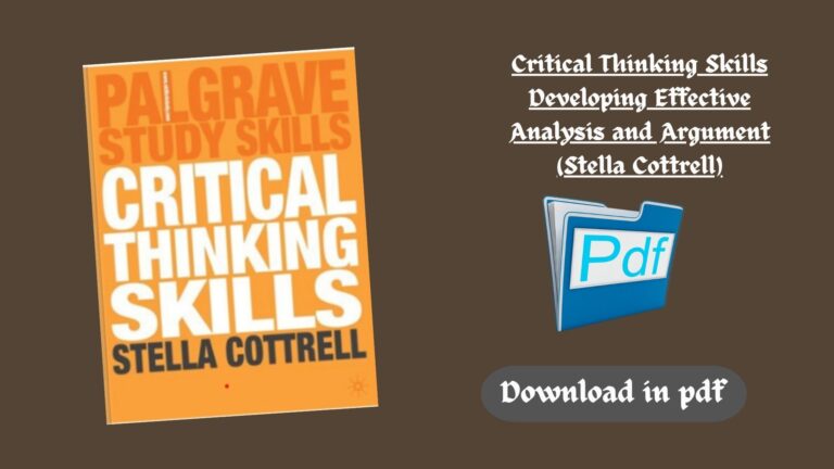 Critical Thinking Skills Developing Effecmtive Analysis and Arguent (Stella Cottrell)