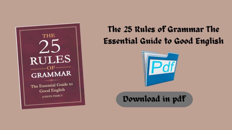 The 25 Rules of Grammar The Essential Guide to Good English